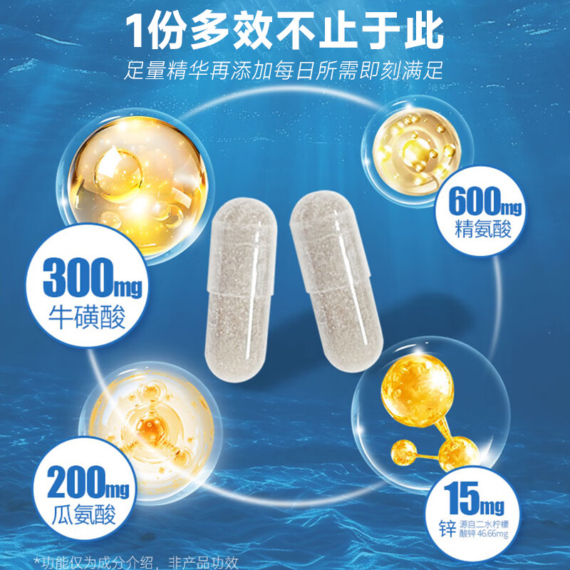 EnerVite澳乐维他生蚝牡蛎精促睾酮素精氨酸补肾壮阳补锌提精力备孕保健品 【唤醒源动力】生蚝精60粒*2瓶