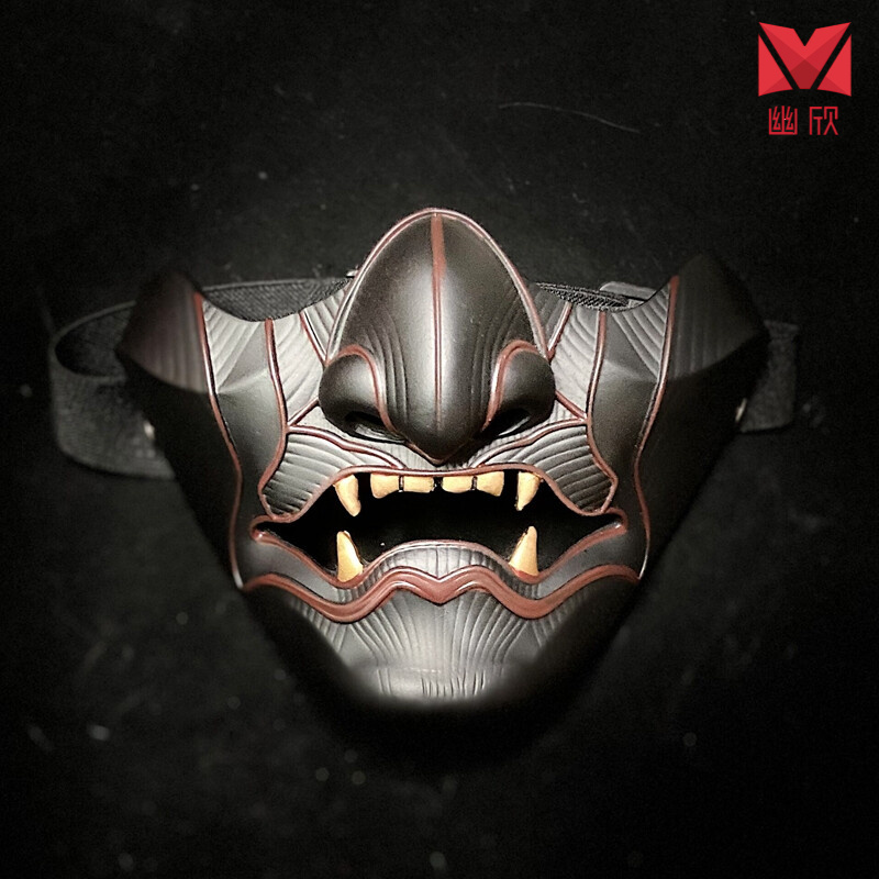 鬼武士面具半脸 对马岛之魂般若鬼游戏周边武士二次元cos抖音 对马岛