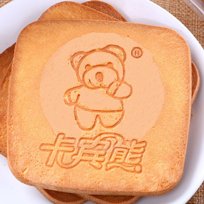 卡宾熊活动1蜜松煎饼386g小熊饼干休闲零食饼薄脆饼干蜜松鸡蛋煎饼整箱