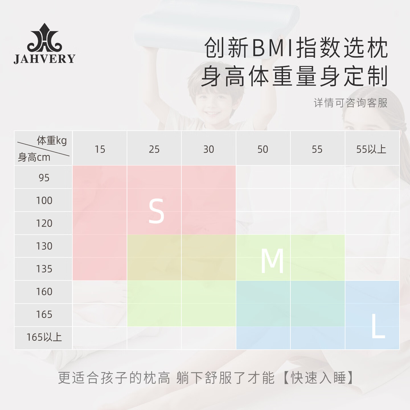 嘉唯（JAHVERY）枕头儿童6-12岁10-15岁青少年枕头12岁-16岁护颈枕3-6岁颈椎枕 A类 儿童高低波浪枕-高规白 （L）12-18岁