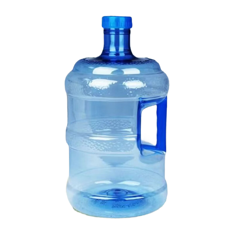 适配饮水机茶吧机手提式加厚带盖桶装水桶纯净水桶自助打水桶食品级桶 把手款PET7.5升