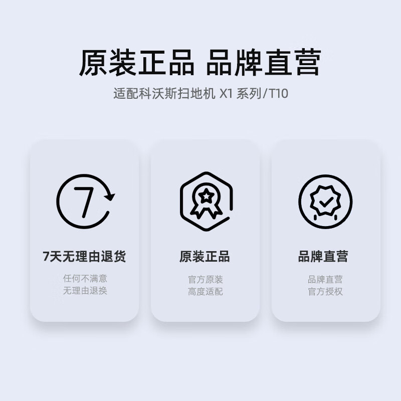 亮卫士原厂适用科沃斯扫地机配件清洁液清洁剂 抹布清洁布拖布边刷滚刷清洁刷套装 X1/T10/T20专用 T20滤网6个装
