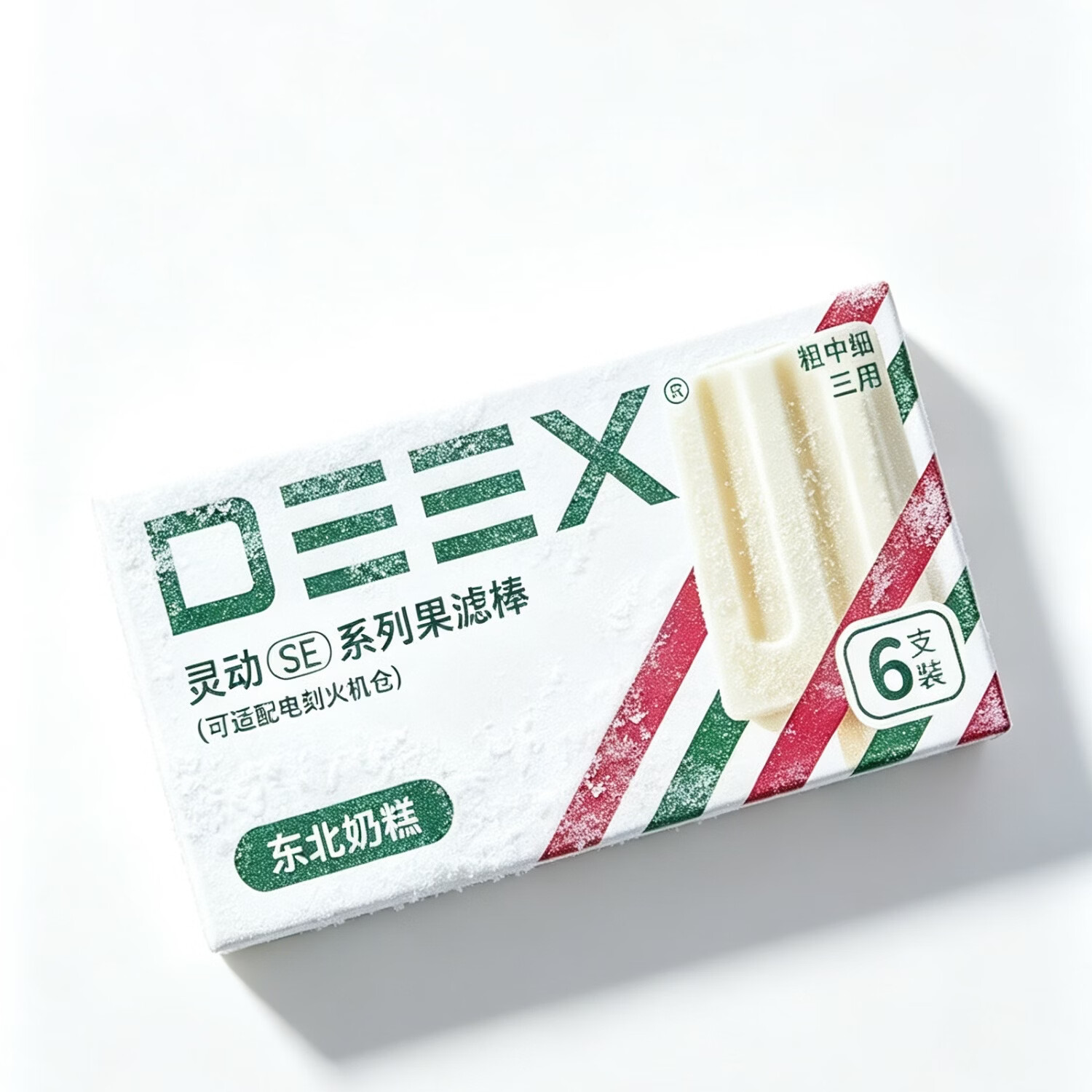 电刻DEEX灵动SE东北奶糕烟嘴过滤器三用过滤棒粗中细通用 东北奶糕 6支 京东折扣/优惠券