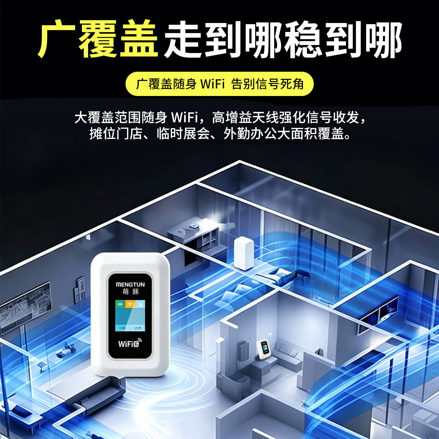 萌豚移动随身wifi2026新款免插卡随身移动wifi双网切换全国通用无线随身wifi6车载4G路由器0.22元/GB 【按量计费】0.22元/GB+自由充值 【有运费险】7天试用体验+50G免费流量