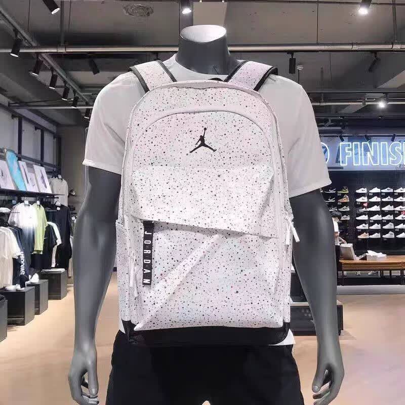 NBA KIDS满天星双肩包高中大学生书包AJ飞人通勤电脑包休闲运动背包 黑色 48cm宽28cm厚18cm
