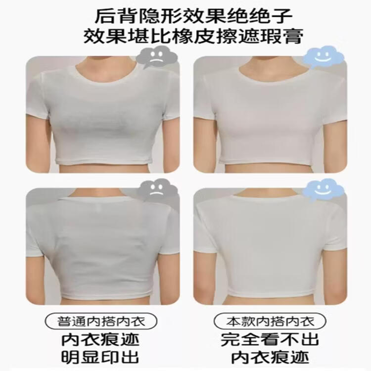 猫人粉底液内衣女无痕隐形透气细肩带小胸聚拢薄款美背凉感文胸罩 粉底液肤+浅蓝 【无痕裸感 轻薄凉感】 M 【建议90-105斤】