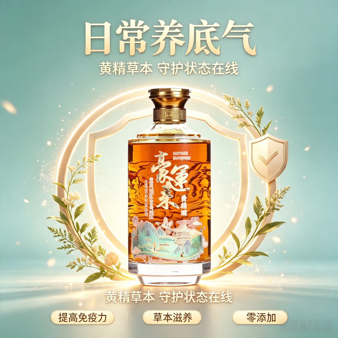 德意豪运来黄精酒零1瓶添加草本养生酒38度500毫升礼盒送礼庆功自饮 38度 500mL 1瓶