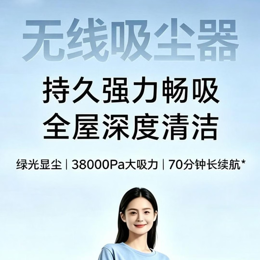 MOTOFEEL车载吸尘器新款超强吸力车用大吸力续航时间久无线汽车家用手持吸拖一体 吸尘器（2电池带充电器）