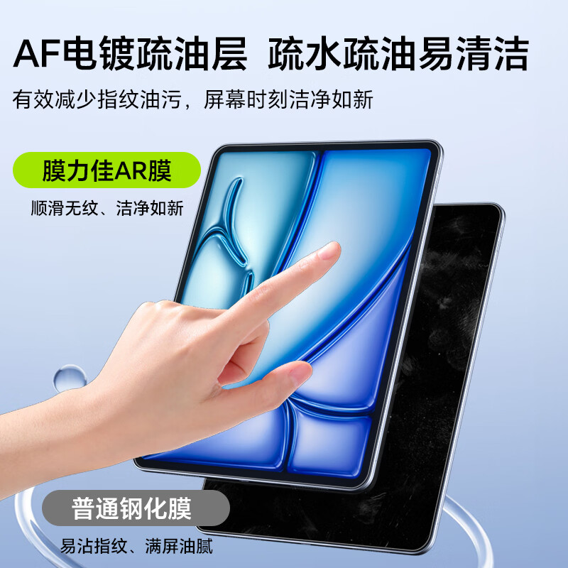 膜力佳适用于苹果iPadAR膜2026款Air8/6/Pro平板高清增透膜防指纹低反光保护膜屏幕膜air6平板贴膜软膜 2026款 iPad air8 (11英寸)
