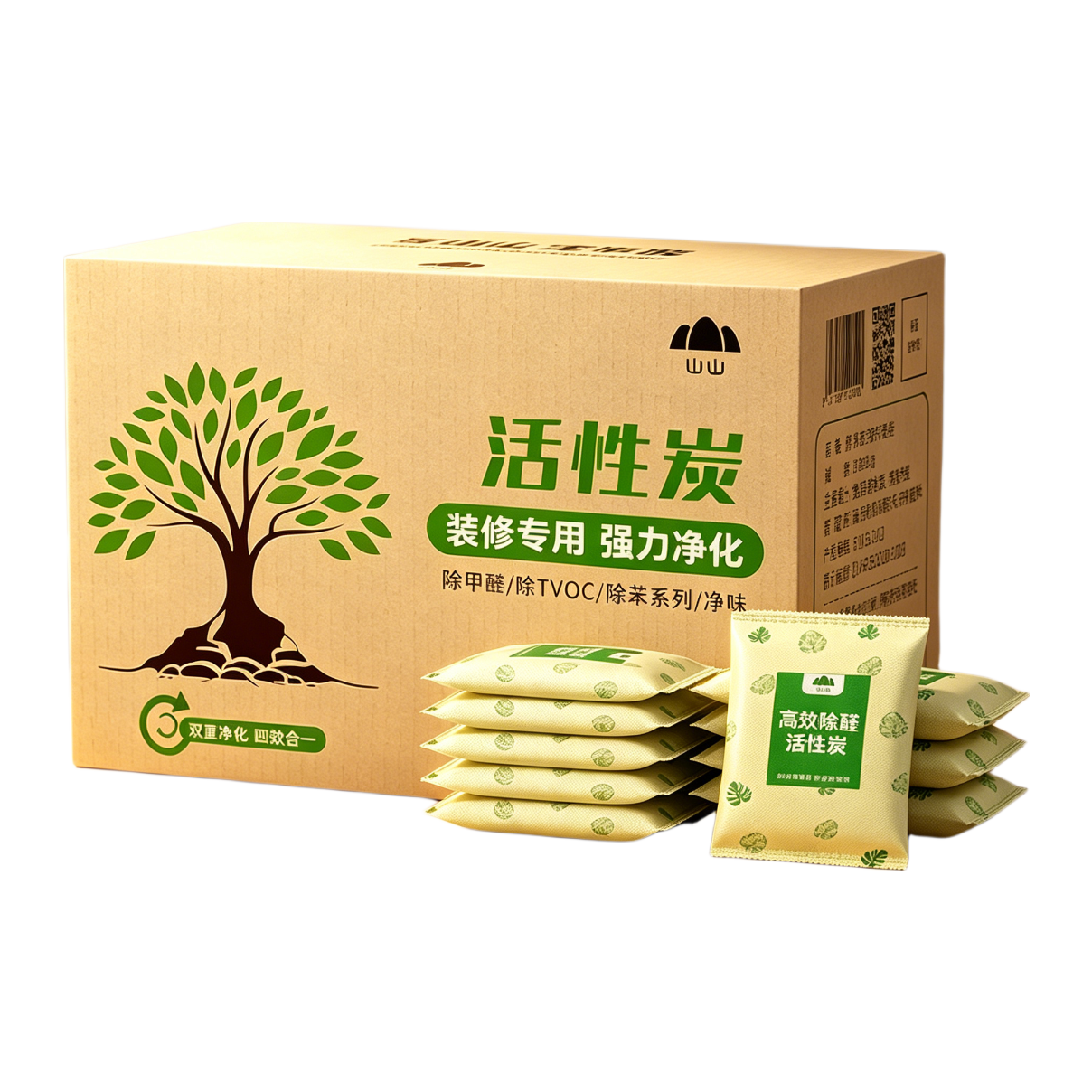 山山活性炭7kg除甲醛异味新房去吸味甲醛清除剂除味活性炭除甲醛碳包