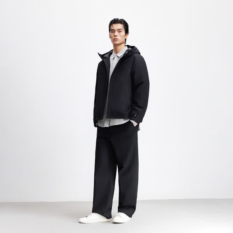 杰克·琼斯(JACK&JONES)冬季男装潮流休闲宽松羽绒服合集 225412033黑色 M (175)
