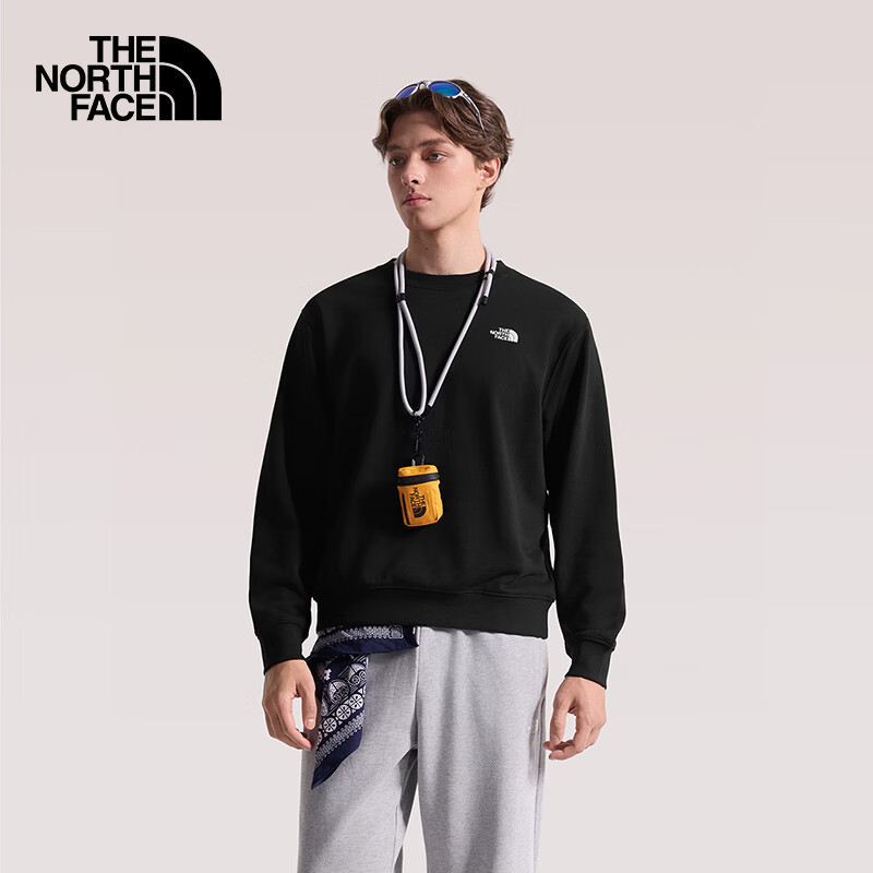 北面（The North Face）北面长袖男针织上衣圆领运动户外休闲透气新款 JK3 XXL