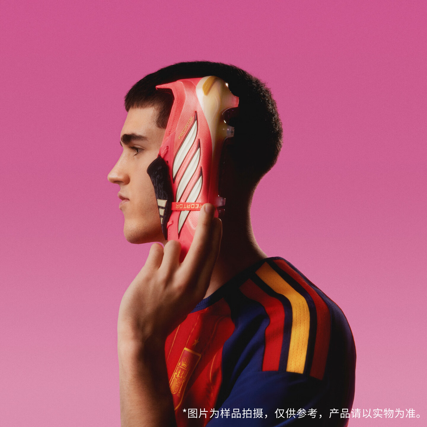 adidas PREDATOR ELITE FT AG人造草皮短钉足球鞋男女阿迪达斯 漩涡荧光红/铬灰/黑色 45