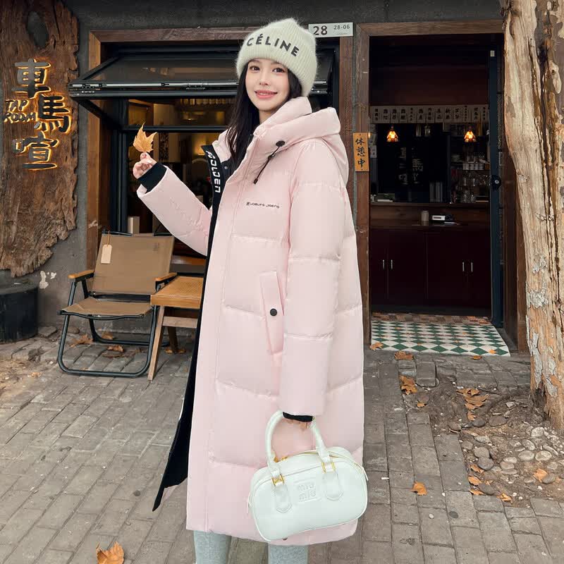 雪中飞【清仓】百搭情侣羽绒服舒适连帽女士羽绒服鸭绒休闲简约 粉色|1234-4978F M 170/92A