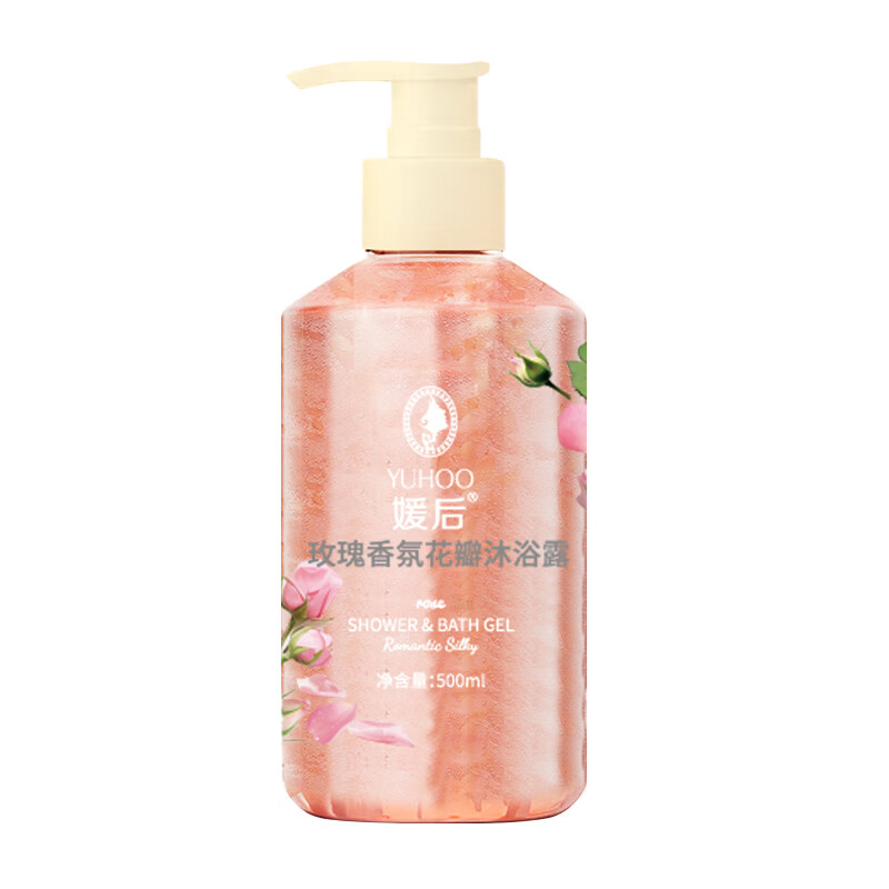 YUHOO玫瑰樱花花瓣持久留香沐浴露滋润保湿樱花男女通用沐浴露 玫瑰花瓣护理500ml【香氛】 2瓶