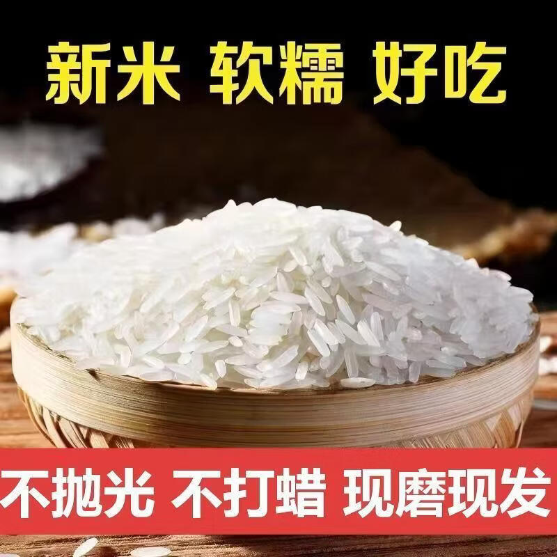 粮心妹50斤象牙米晚稻新米不抛光不打蜡丝苗长粒米大米50斤家庭装免运费 爆品象牙米50斤