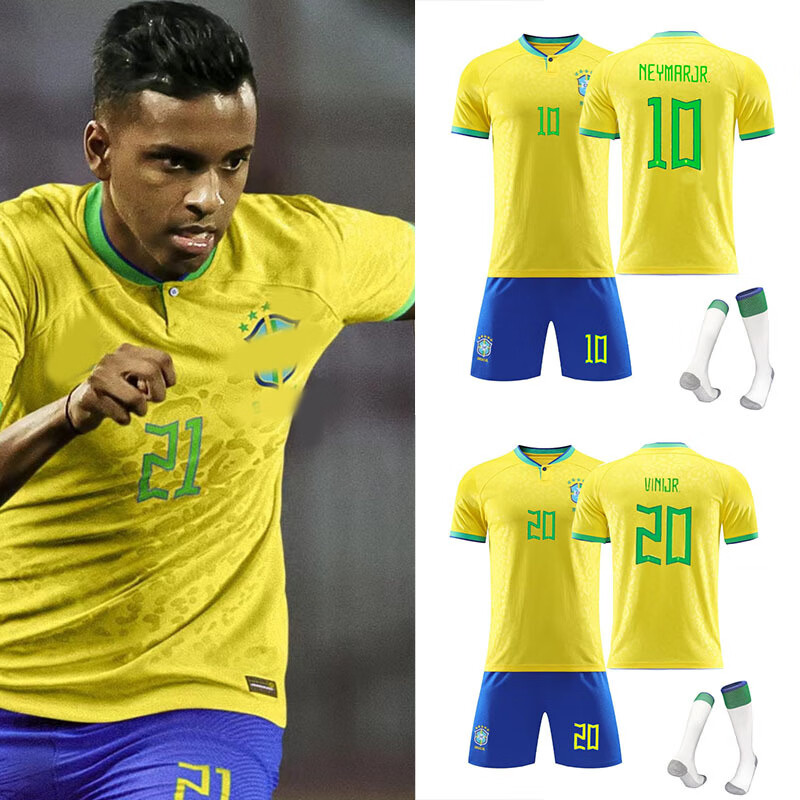 22-23卡塔尔巴西主场国家队方阵世界杯球迷版球衣10号内马尔 巴西主场