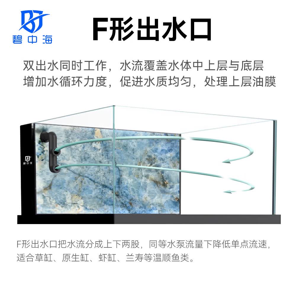 碧中海水族（BZONG&HAI）方缸兰寿生态造景缸方形底滤极窄溢流家用客厅鱼缸水族箱超白玻璃 80*80*130cm（主缸40+底柜90） 磨砂黑