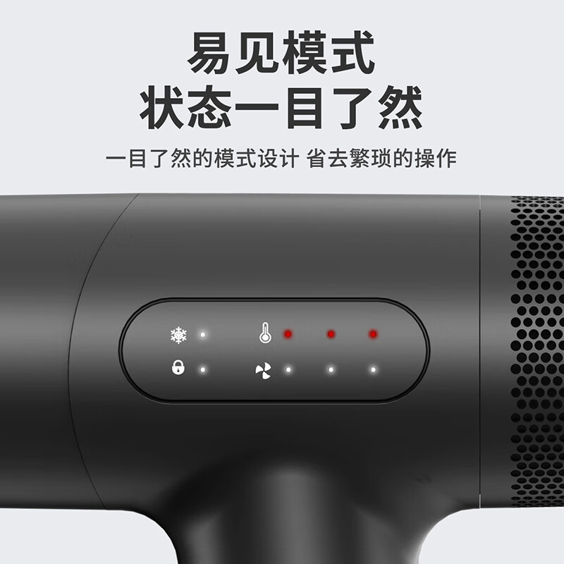 索利斯(Solis)电吹风负离子家用高速智能吹风机速干不伤发沙龙风筒 220 Pro 太空灰 (十月份发货)