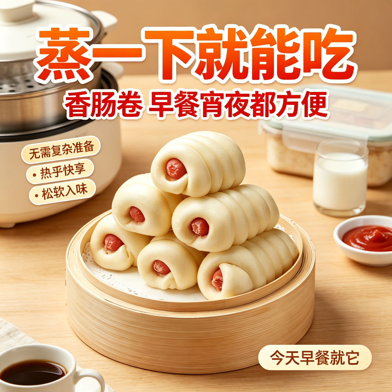 隆泰食品 LONGTAI FOOD香肠卷热狗火腿卷烤肠花卷速冻馒头蒸热家庭上班食品早餐懒人速食 香肠卷3袋(7个X100g/袋)