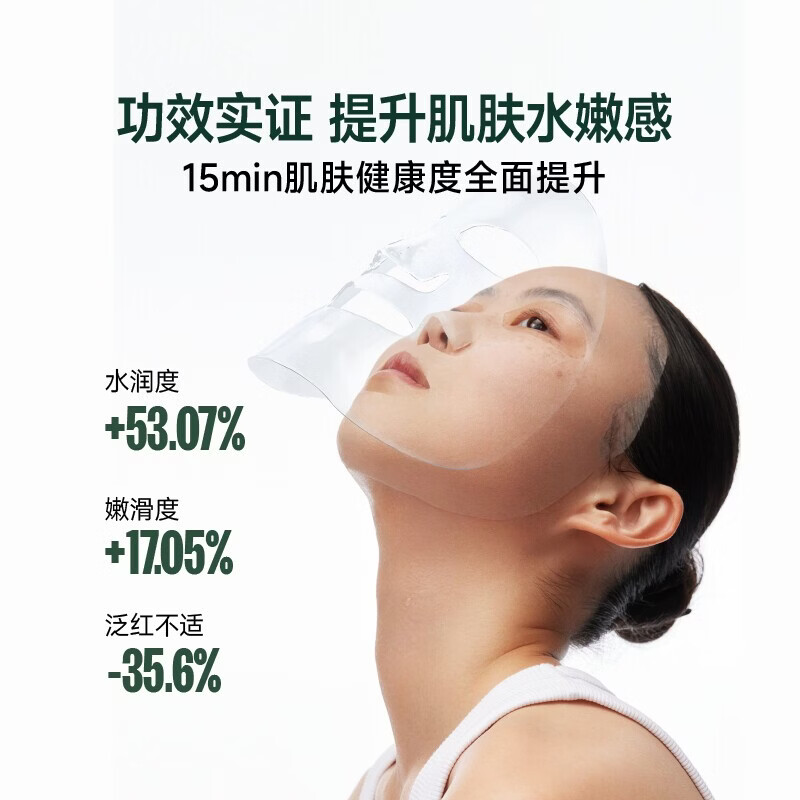 芙芙深润保湿舒缓面膜轻薄透气修护补水适合敏感肌肤男女学生 2片