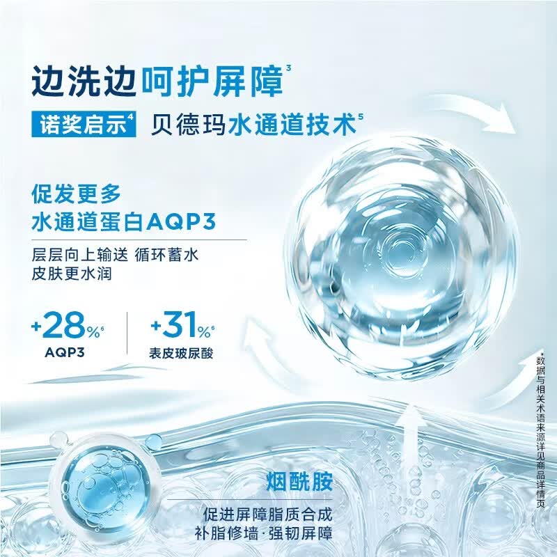 贝德玛(BIODERMA)贝德玛沐浴啫喱沐浴露温和清洁祛痘控油运动清爽七夕节礼物 沐浴啫喱1L