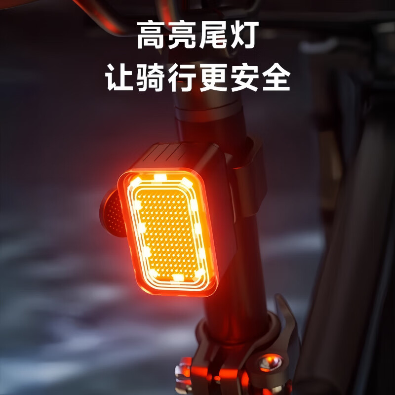 适用捷安特登山自行夜骑灯超亮强光前灯尾灯公路原装骑行装备 青蛙灯【2红】+10颗电池