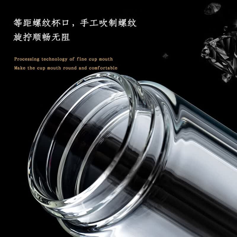 宝威玛(BVGMAV)双层高硼硅茶水分离玻璃杯子耐热耐烫男女士高颜值2026新款泡茶杯 【双层高硼硅】玻璃水杯-350ml