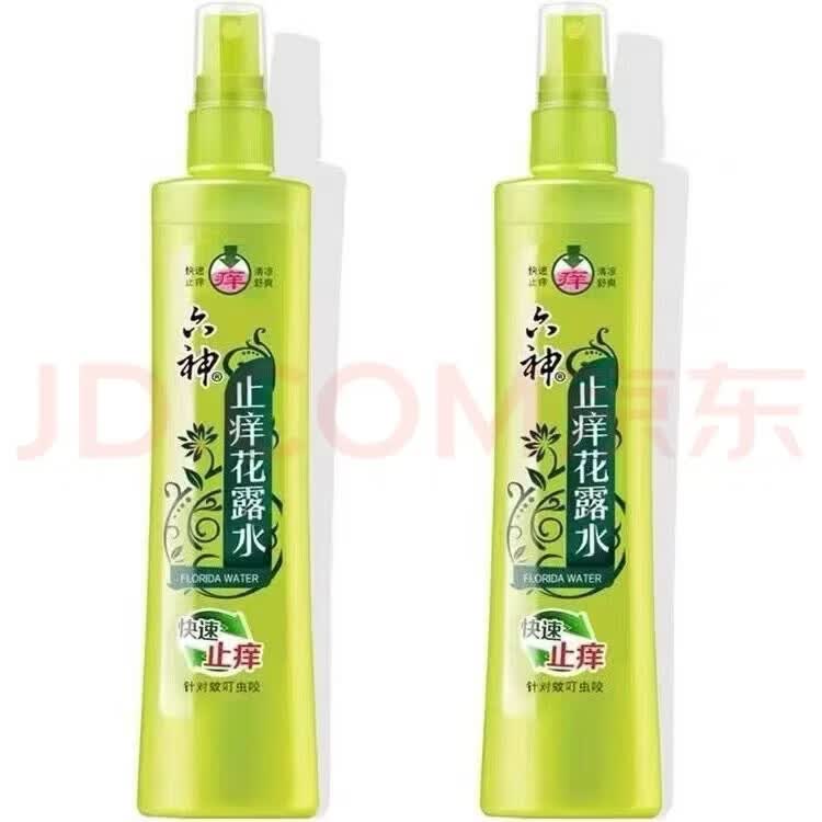 六神花露水180ml经典止痒清凉舒服户外防虫喷雾祛扉持久止痒留香 驱蚊180ml+止痒180ml
