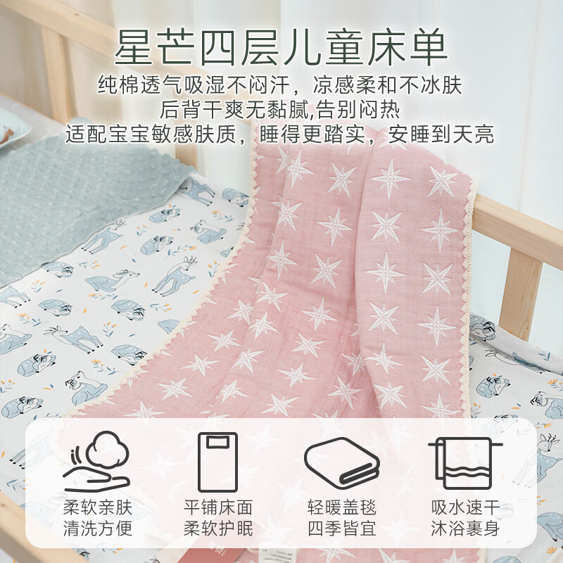 雅赞(YAZAN)幼儿园专用三件套男女包用床单豆豆毯枕头床品套件亲肤A类 宁静蓝 枕头+床单+豆豆毯【四季可用】