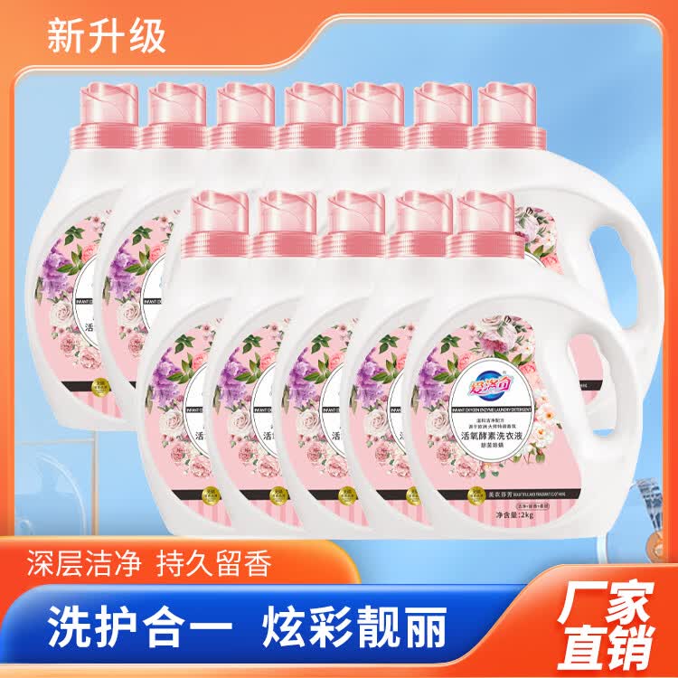 爱洛奇大容量除螨活氧酵素洗衣液家用去污香氛持久留香 2KG*6瓶