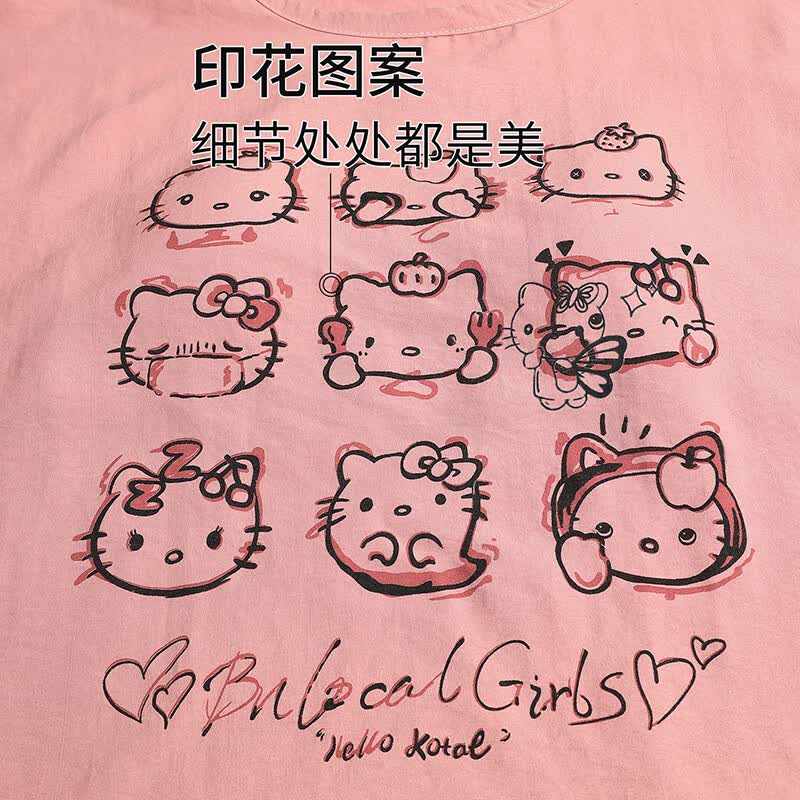 木木屋(mumuwu)【N】带胸垫睡衣女夏季套头七分裤云朵棉薄款孕妇可穿家居服 5551【带胸垫】套装 M【建议70-90斤】