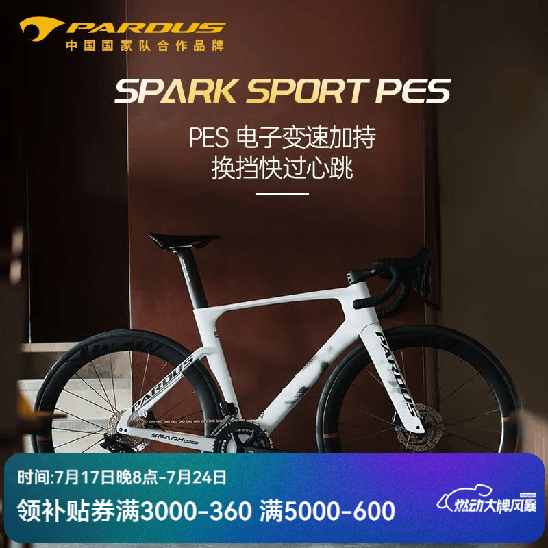 瑞豹（PARDUS）瑞豹公路车星火SPARK SPORT PES电变碳纤维弯把破风架25新款男女 【碳轮】迷雾白-PES电变 M（适合身高174-182CM）