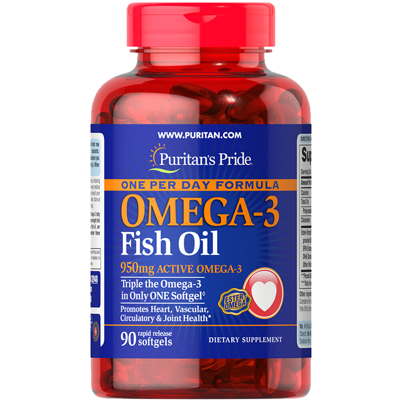 普丽普莱 Omega-3 950mg深海鱼油软胶囊 90粒
