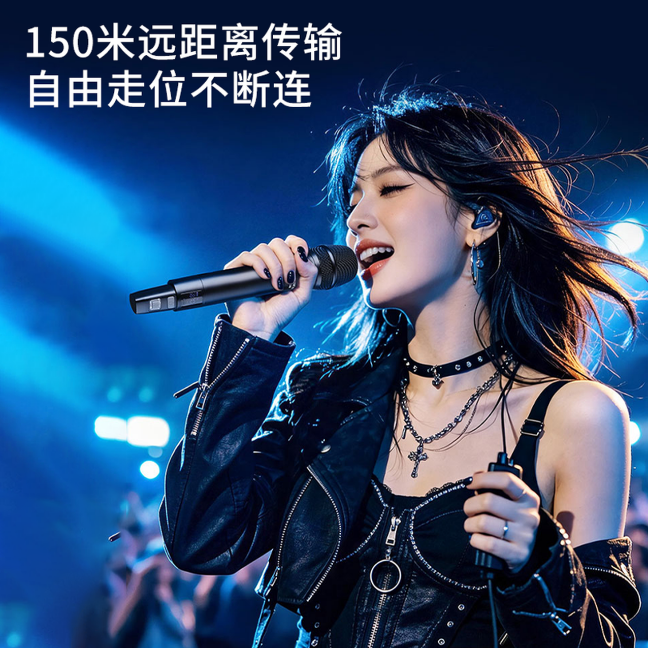 得胜(TAKSTAR)TS-7200 UHF话筒 150米远距离无线麦克风一拖二专业舞台演出主持校园讲台演讲唱歌家用话筒直播K歌 TS-7200UHF 无线麦克风