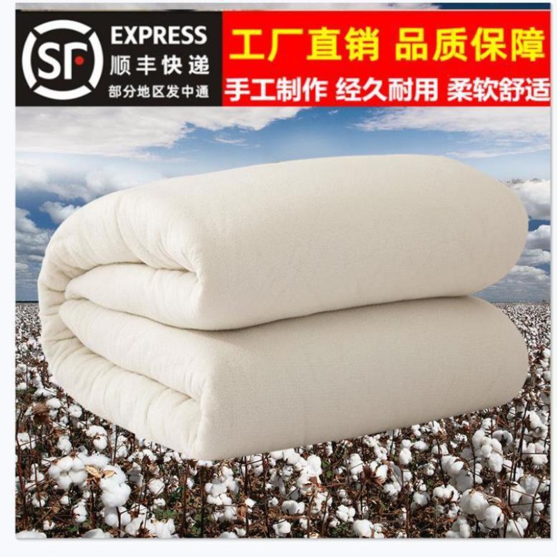 新疆棉被冬被棉花被子被褥学生宿舍棉絮床垫棉胎单人被褥加厚被子 4斤 90x200cm