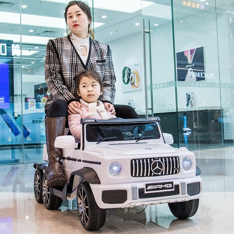钻诗(zuanshi)越野亲子车奔驰大g儿童电动车六轮遥控宝可坐大人摇摆