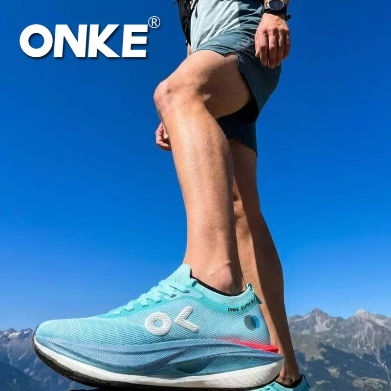 ONKE德国欧克夏季新款女运动鞋轻便透气碳板防滑耐磨缓震跑步鞋男 青岚 35
