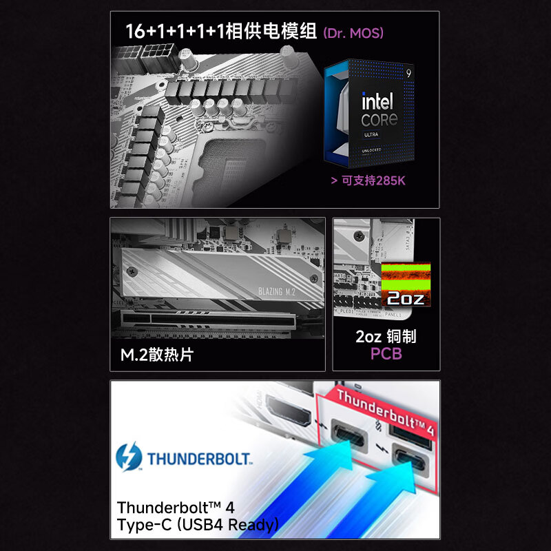 华擎 Z890 ASROCK PRO RS WIFI WHITE 图 5