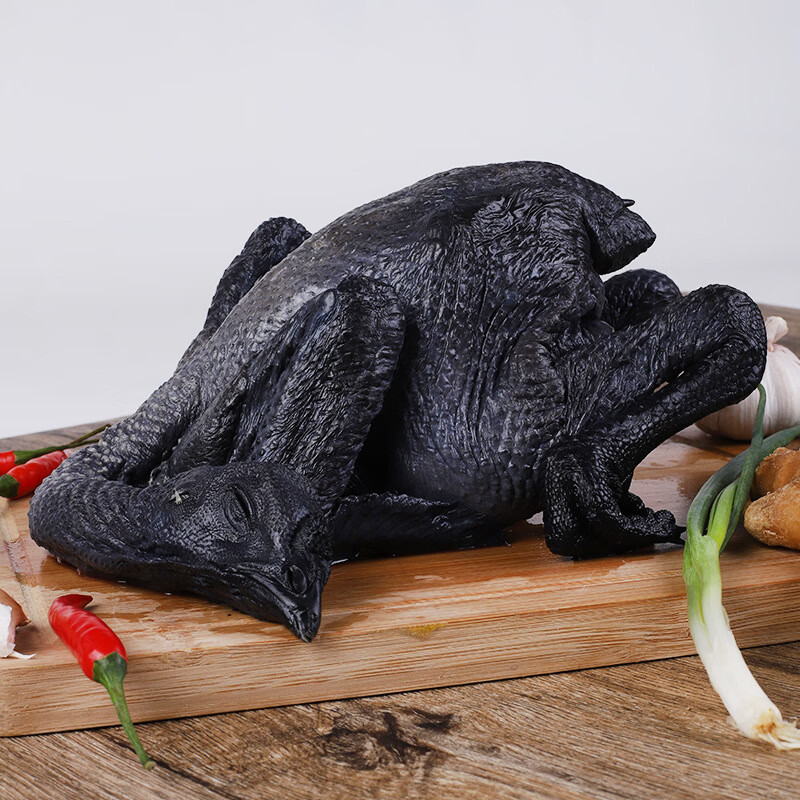 乌鸡新鲜现杀正宗土鸡农家散养五黑乌骨鸡整只鸡肉京鲜配送 约1000g