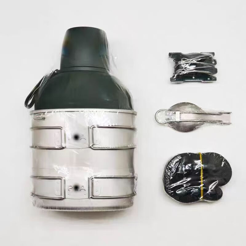 茉舟(mozhou)19式钛合金水壶 单人纯钛水壶多功能双层保温户外野外