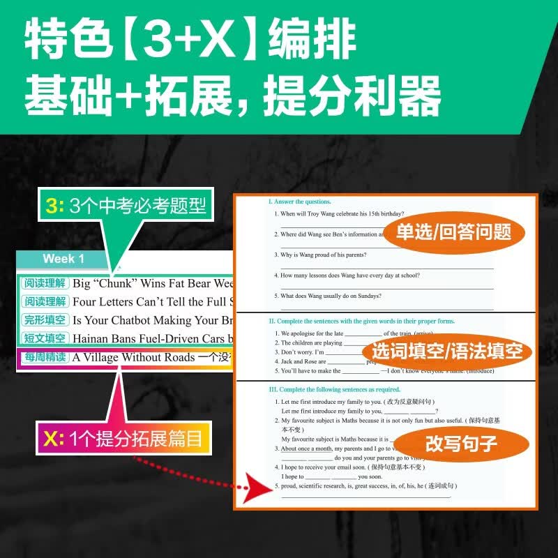 华理社2026新版第3辑 初中英语时文阅读提分训练3+X(6年级小升初)上海学生英文报SSP 含音频视频 答案详解 全文翻译 时文高频词汇每月赠特刊