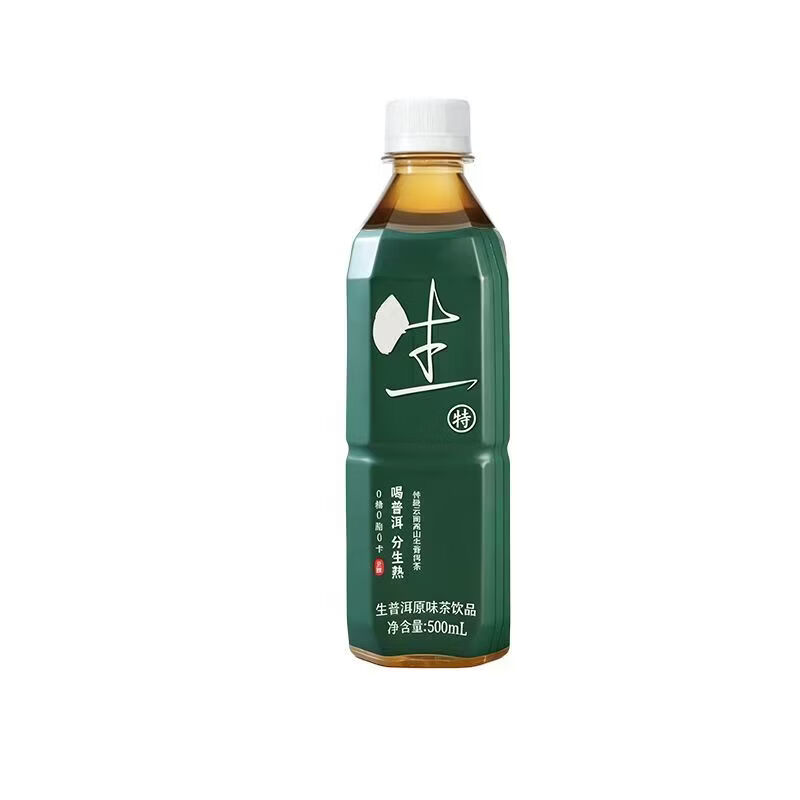 生特特级生普洱原味无糖茶饮料高山原茶萃取0糖0卡0脂500ml大瓶整箱装 原味生茶500mlx60瓶(15瓶*4箱)