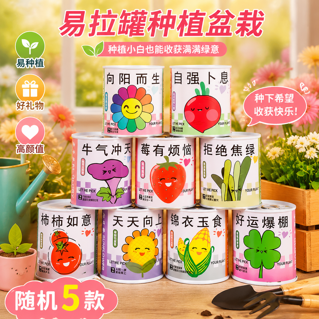 兰酷帕儿童玩具种子植物盲盒小盆栽学生奖品中秋礼物幼儿园全班分享礼品