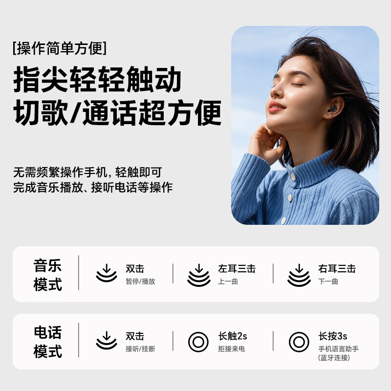 万魔(1MORE)【周杰伦同款】Mini10小糖豆降噪蓝牙耳机无线睡眠入耳式长续航新款 【25H续航+轻量化科技】曜石黑