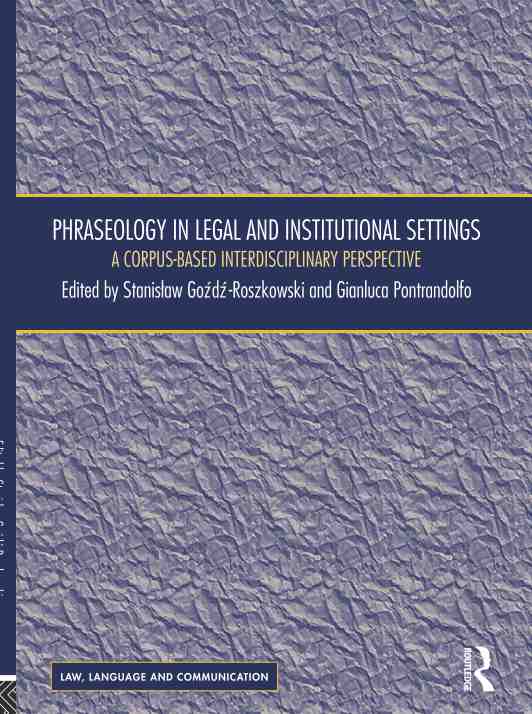 预售 按需印刷 phraseology in legal and institutional settings