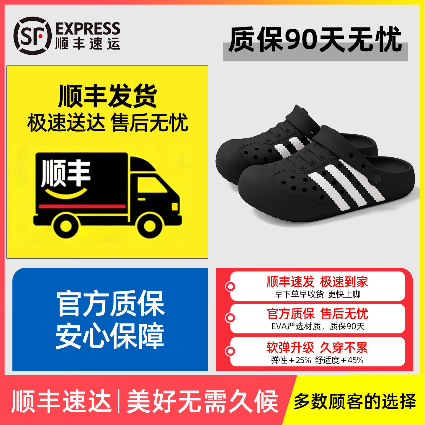 安尚芬踩屎感洞洞鞋男款2026新款夏季外穿开车厚底防滑博肯包头凉拖鞋女 黑色【顺丰速运极速发货】 38 -39【内长24cm】 京东折扣/优惠券