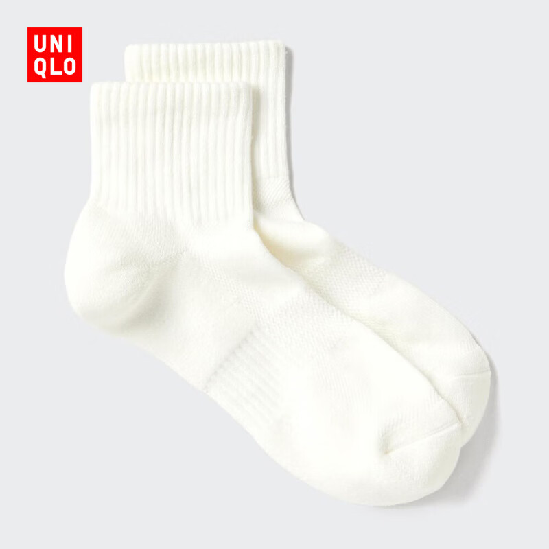 优衣库袜子男装中筒袜482632 479542 486915 486915/00白色 M /L/27～29 cm
