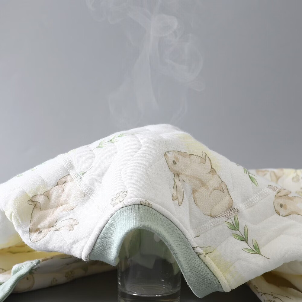 妙童岛婴儿夹棉睡袋秋冬新款宝宝防踢被神器儿童加厚纯棉分腿睡袋 花间瓜果 73