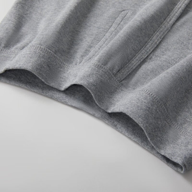 三枪(THREEGUN)秋衣秋裤保暖内衣套装纯棉抗静电舒服棉舒适圆领长袖长裤保暖内衣 浅麻灰-男款 XL